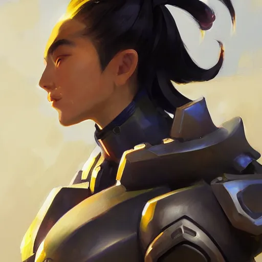 Prompt: greg manchess portrait painting of partially armored xinyan from genshin impact as overwatch character, medium shot, asymmetrical, profile picture, organic painting, sunny day, matte painting, bold shapes, hard edges, street art, trending on artstation, by huang guangjian and gil elvgren and sachin teng