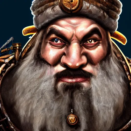 Image similar to a detailed portrait painting of the dwarf bardin goreksson from vermintide 2 video game steampunk engineer, artstation, 8 k, fantasy