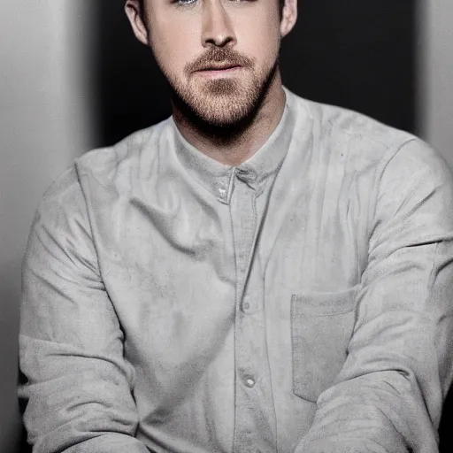 Prompt: Portrait photo of ryan gosling, color, studio lighting