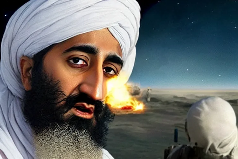 Prompt: Osama Bin Laden in interstellar