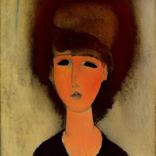 Prompt: Portrait of a child, by Modigliani, blurred