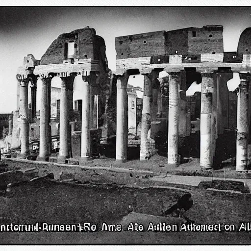 Image similar to old photo of ancient rome and aliens