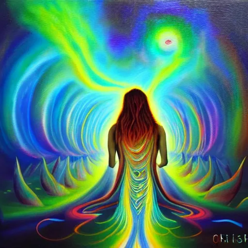 Image similar to failed initiation ayahuasca journey, astral spirit space journey in oil painting, ayahuasca, trending on artstation, award winning, emotional by aoshima, chiho