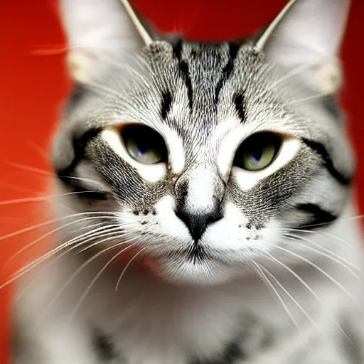 Prompt: lubovitch cat taken on a digital camera