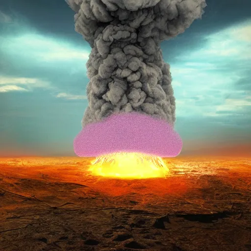 Prompt: photograph of nuclear blast, photorealism