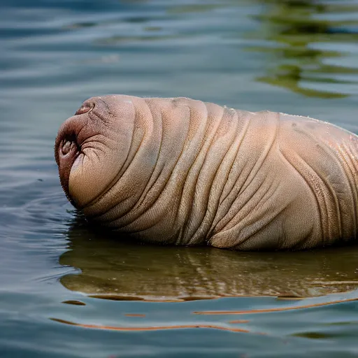 Image similar to a Walrus-Tardigrade-hybrid, award-winning-photograph, beautiful daylight, crystal-clear-focus, sharp-lens, amazing photography