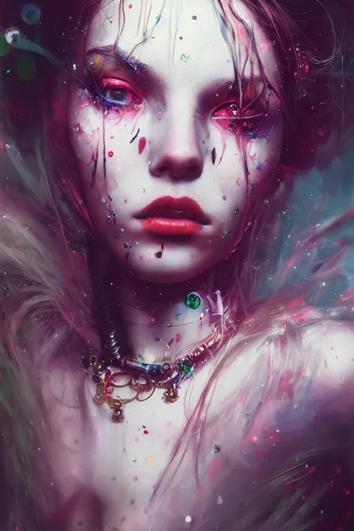 Image similar to photorealistic portrait of a rave party girl by ayami kojima and ewelina kowalczyk and alessio albi, trending on artstation