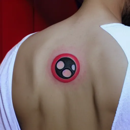 Image similar to Pokeball Tattoo on male back
