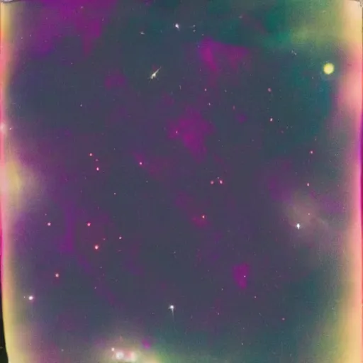 Image similar to experimental astrophotography nebula pickled dyed pickled warmed polaroid