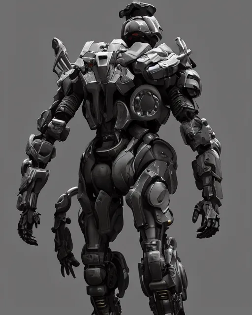 Image similar to a high tech 3D render portrait of mech concept art wearing futuristic tech wear and wielding katanas, unreal engine, octane render, vitaly bulgarov artstation, daytoner artstation, complex hard surface shape design, detail grouping, detail echoing, cinematic lighting, hard surface character concept art, mike nash horizon zero dawn, Zbrush hard surface, futuristic mech character design, hyper realism, high detail, depth of field, stunning vfx, smooth gradients, high contrast, stunningly realistic, 8k resolution, cgsociety