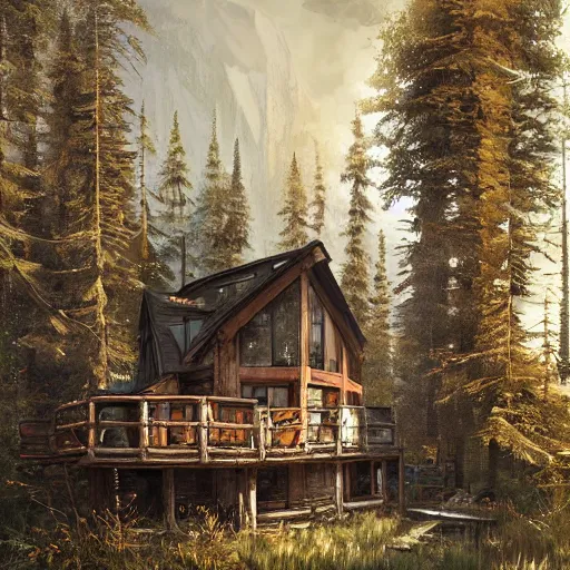 Image similar to a cabin in the woods by Klaus Wittmann