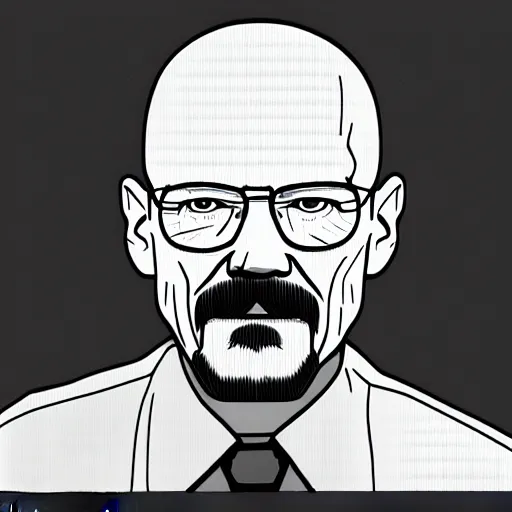 Prompt: walter white, vectorized