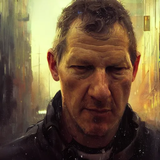 Prompt: werner hertzog, hyperrealistic portrait, bladerunner street, art of elysium by jeremy mann and alphonse mucha, fantasy art, photo realistic, dynamic lighting, artstation, poster, volumetric lighting, very detailed face, 4 k, award winning