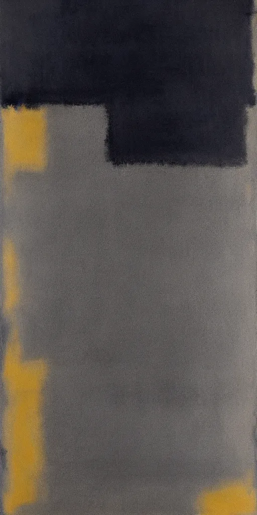 Prompt: painting, black and blue, in the style of mark rothko