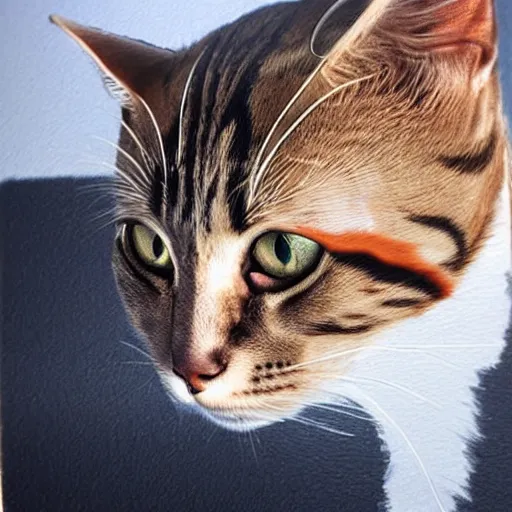 Image similar to cat eating a car, photorealistic, studio