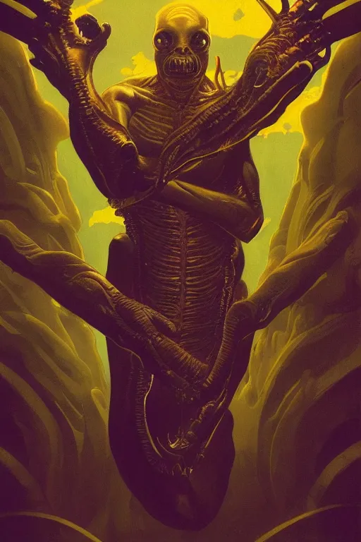 Prompt: Reptilian space alien, dramatic backlighting, autochrome, high contrast, highly detailed, sharp focus, digital painting, concept art, illustration, filmpunk , trending on artstation, art by greg rutkowski and greg hildebrandt, composition by alphonse mucha