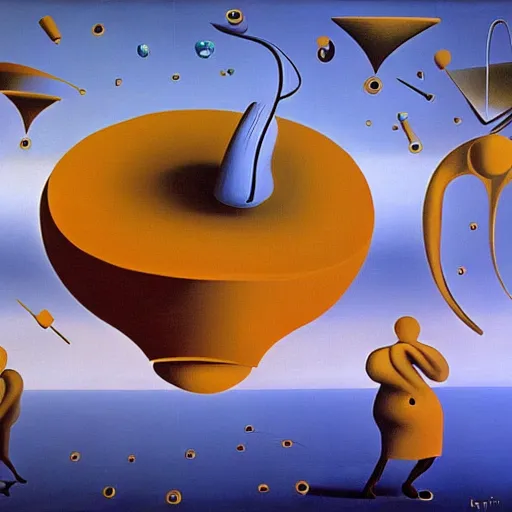 Image similar to inflation, money and supply chain hurting global population, abstract surreal oil painting by salvador dali - w 7 6 8