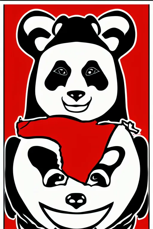 Image similar to Portrait of a panda as a Mexican wrestler, sticker, colorful, illustration, highly detailed, simple, smooth and clean vector curves, no jagged lines, vector art, smooth