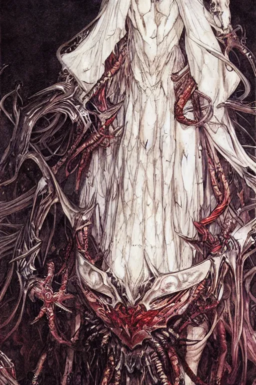 Prompt: fully clothed yawgmoth by ayami kojima