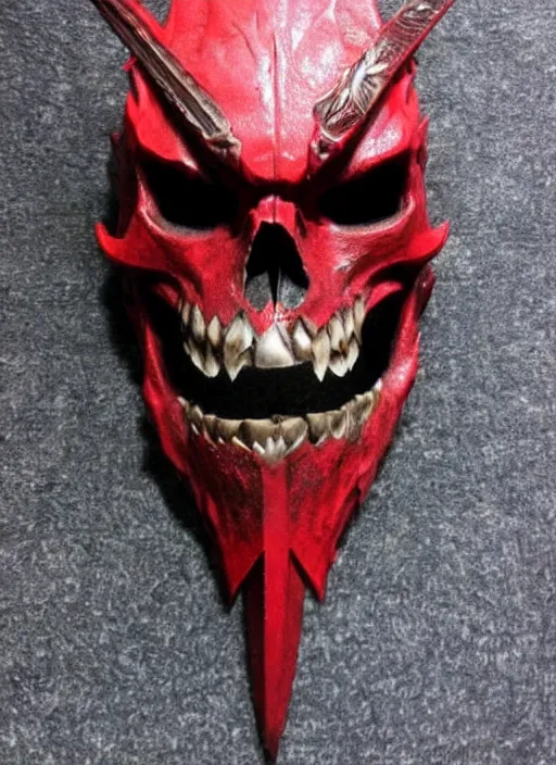 Prompt: red dragonborn barbarian, skull mask, dark fantasy, anime