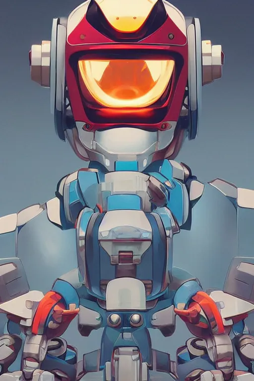 Image similar to metabots medabots medarotto medarot robot minimalist comics helmet mask neon cybereye, behance hd by jesper ejsing, by rhads, makoto shinkai and lois van baarle, ilya kuvshinov, rossdraws global illumination ray tracing hdr radiating a glowing aura