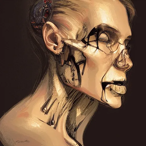 Image similar to portrait skull girl by petros afshar, hyper real, laurie greasley, jc leyendecker and singer sargent