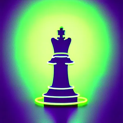 Image similar to vintage Polaroid photo of a queen chess piece made of neon lights resting on a reflection, digital forest, high quality architectural art , Isometric 3D Fantasy, Smoth 3D Illustration, Cinematic Matte Painting, soft render, Servando Lupini, handpaint texture, Blender, 3DCoat