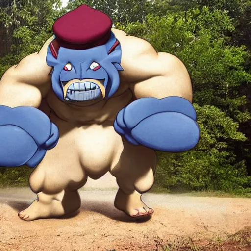 Image similar to national geographic professional photo of machamp, award winning