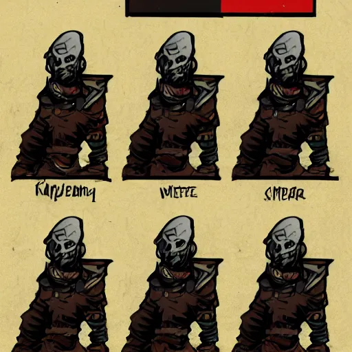 Image similar to darkest dungeon art style character concept