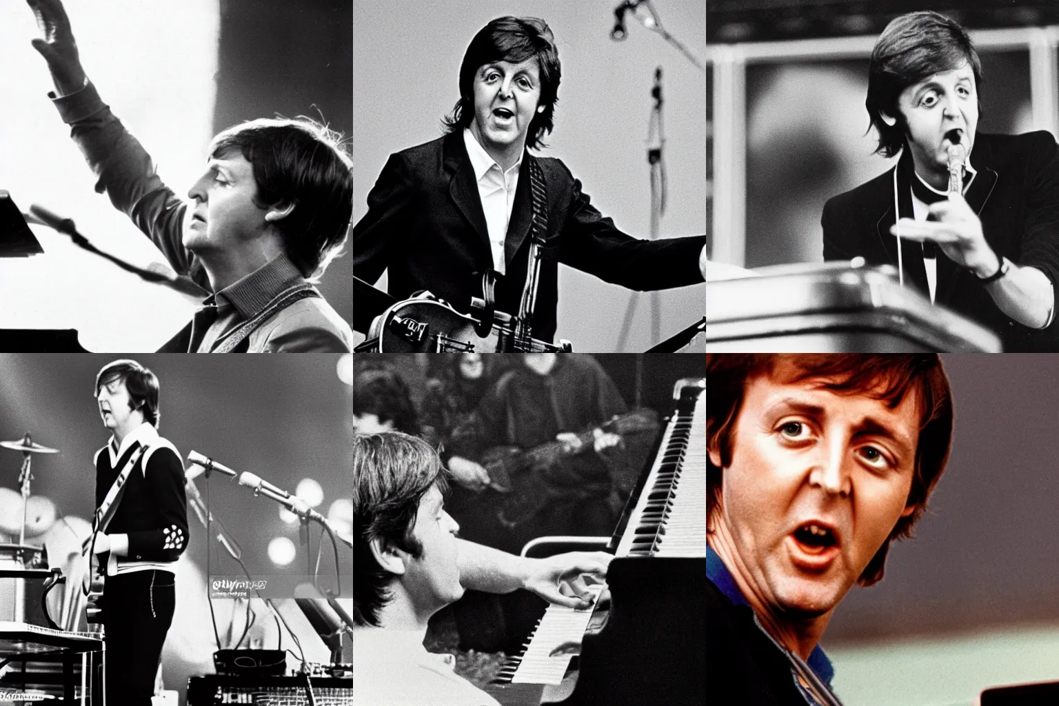 Close up Photo Of Paul McCartney Playing The Piano On Stable 