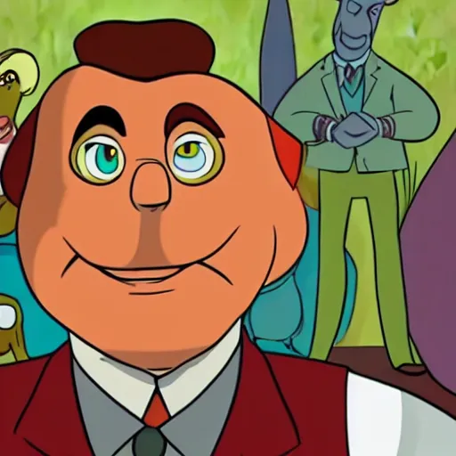 Prompt: screenshot of tony soprano in hanna barbera scooby doo mafia doo