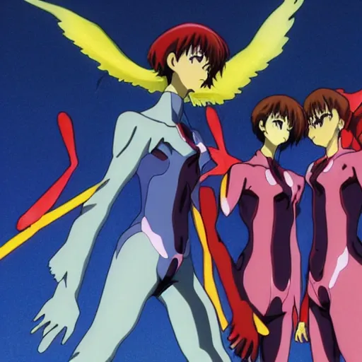 Prompt: Angels from Evangelion