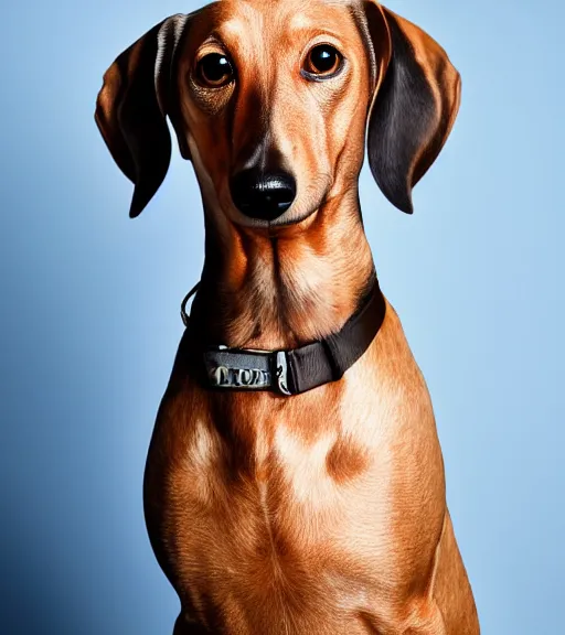 Image similar to owen wilson as a dachshund : : headshot : : studio lighting,