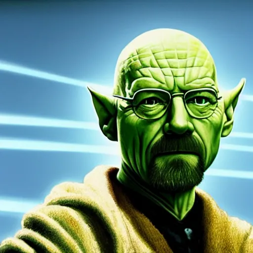 Image similar to Walter white as Yoda 4k detailed super realistic