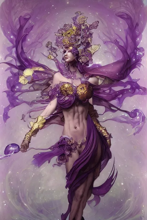 Image similar to purple fire magic, amethyst, magical, painted purple, rpg, icon, by nekro, peter mohrbacher, alphonse mucha, brian froud, yoshitaka amano, kim keever, victo ngai, james jean