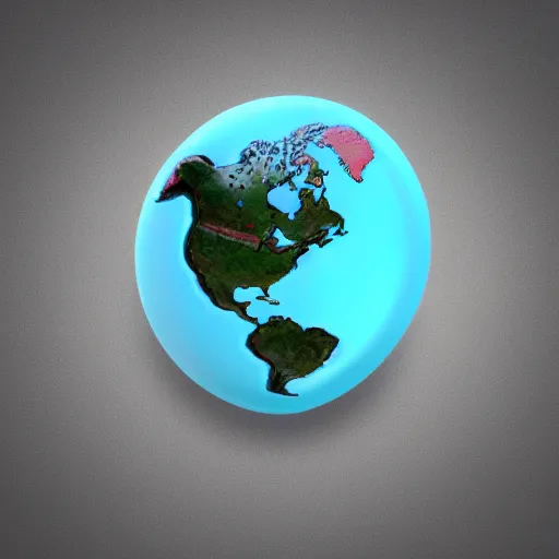 Image similar to isometric globe conept in a cartoony style, 3 d render, highly detailed