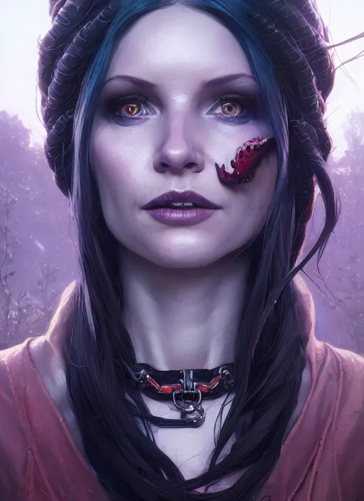 Image similar to highly detailed portrait of lady death in gta v, stephen bliss, unreal engine, fantasy art by greg rutkowski, loish, rhads, ferdinand knab, makoto shinkai and lois van baarle, artgerm, pixar, ilya kuvshinov, rossdraws, tom bagshaw, global illumination, radiant light, detailed and intricate environment