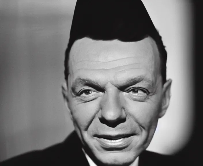 Image similar to 4 k hd, high detail photograph of frank sinatra, shot with sigma f / 4. 2, 2 5 0 mm sharp lens, wide shot, consistent, volumetric lighting, high level texture render