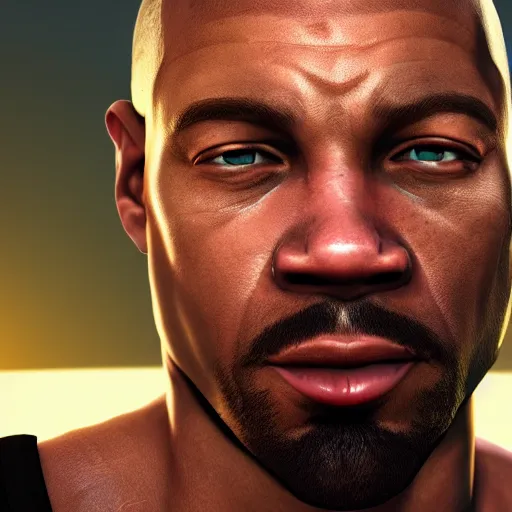 Prompt: carl johnson ( cj ) from gta san andreas in russia, by wlop, by ilya kuvshinov, ultra realistic, octane render, unreal engine 5, 8 k