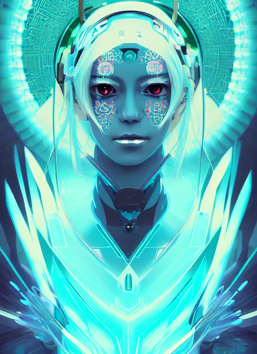 Image similar to symmetry!! portrait of hatsune miku, sci - fi, tech wear, intricate, elegant, highly detailed, digital painting, artstation, concept art, smooth, sharp focus, illustration, anato finnstark, anna kovalevskaya, pablo hurtado de mendoza, marton gyula kiss ( kimagu )