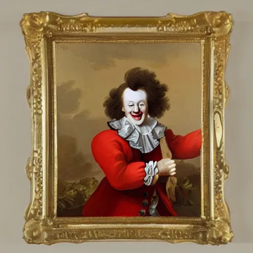 Image similar to 18th century King Ronald mcdonald