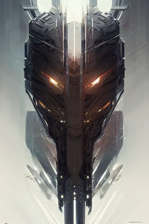 Image similar to professional concept art symmetrical portrait of a horrendous robotic fractal predatory species in a dark room by artgerm and greg rutkowski. an intricate, elegant, highly detailed digital painting, concept art, smooth, sharp focus, illustration, in the style of cam sykes.