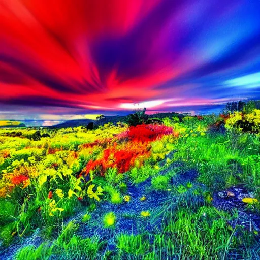 Image similar to explosion of colourful nature