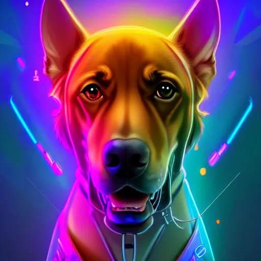 Prompt: epic professional digital art of 🎉 💊 🐕 🤘, best on artstation, cgsociety, wlop, cosmic, epic, stunning, art deco, gorgeous, much detail, much wow