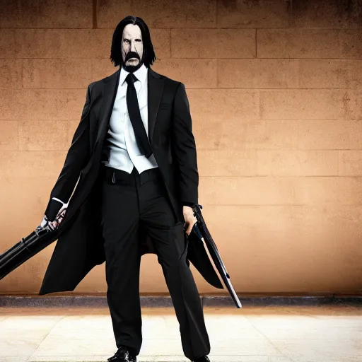 Image similar to penguinz0 as john wick, 4k, high detail, high-resolution photograph, professional photography, ultra-detail