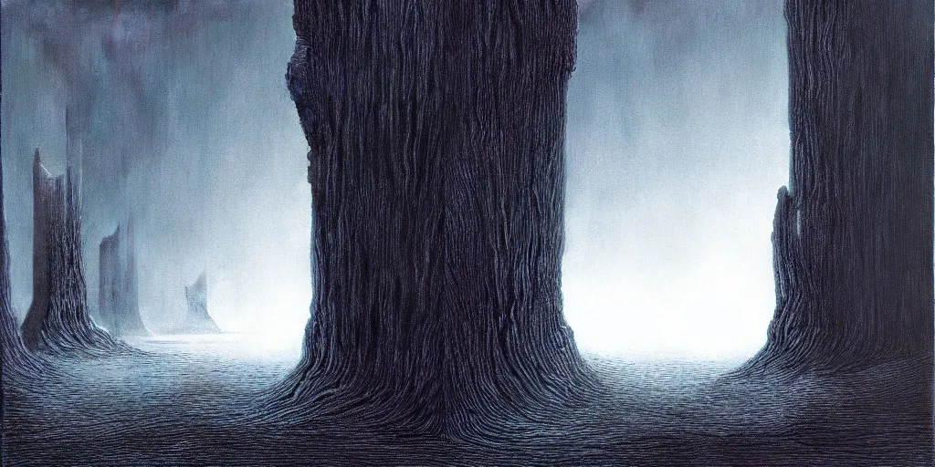 Image similar to an impossible surface by thomas ligotti and wayne barlowe