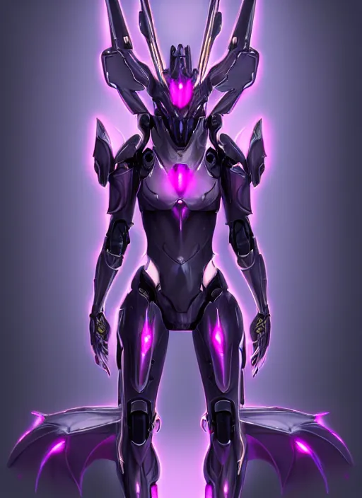 Image similar to cinematic goddess full shot, beautiful stunning hot anthropomorphic robot mecha female dragon, sleek dragon head, metal ears, led purple eyes, smooth fuschia skin, smooth silver armor, floating in space, holding a galaxy, epic proportions, epic size, epic detail, furry art, dragon art, giantess art, warframe fanart, furaffinity, octane