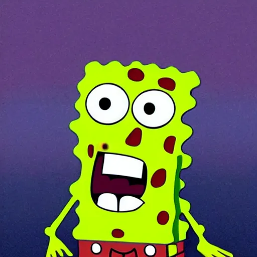 Prompt: zombie spongebob by pixar