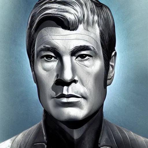 Image similar to a portrait of captain kirk as sigmund freud, intricate, highly detailed, matte painting, digital painting