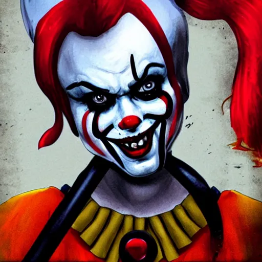 Harley Quinn Margot Robbie in the style of pennywise, | Stable ...